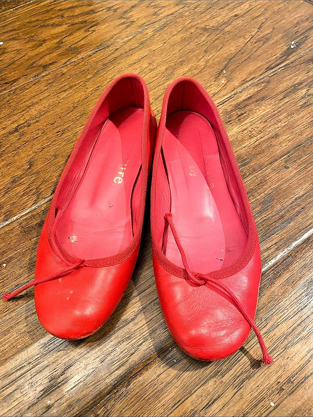 Italian Ballet Flats Red